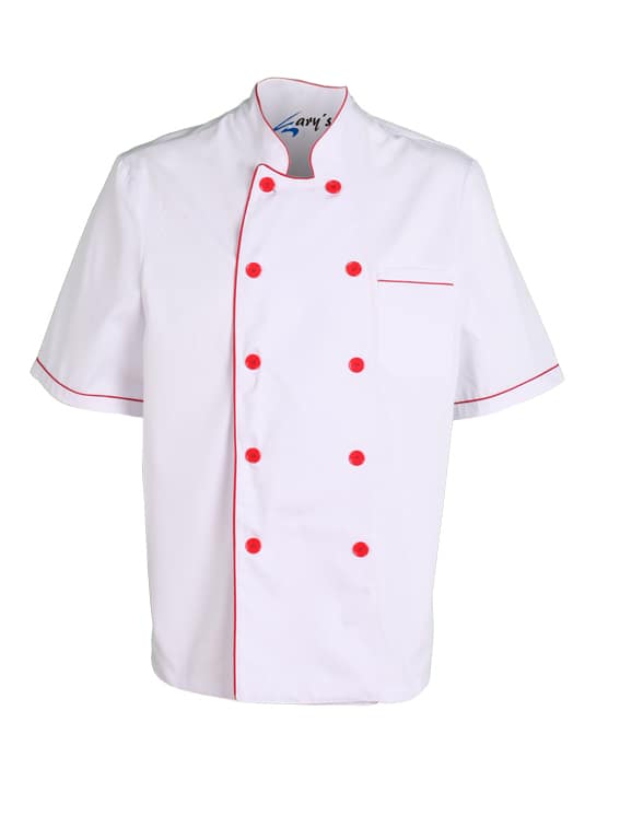 CHAQUETA COCINA UNISEX M/C BLANCA VIVO COLOR (914000) - Imagen 4