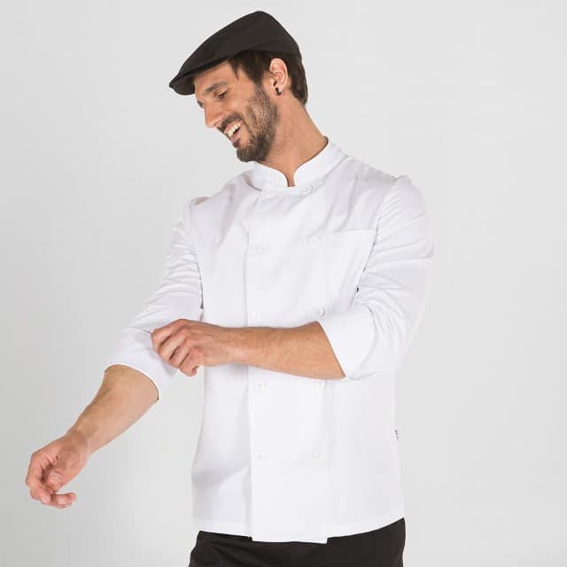 CHAQUETA COCINA UNISEX M/L SARGA BLANCA M/L (910000)