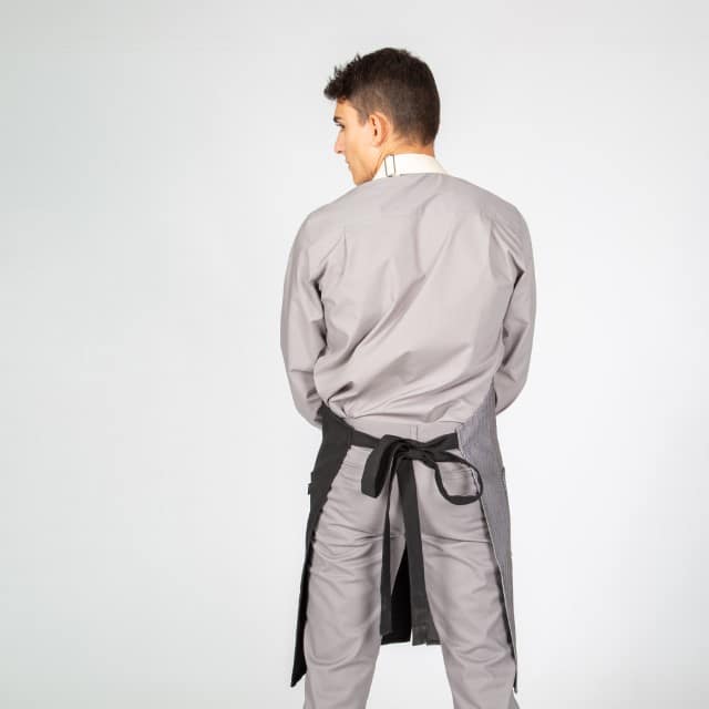 DELANTAL CON PETO NEGRO COMBI ESPIGA 82X72 CM (100007) - Imagen 2