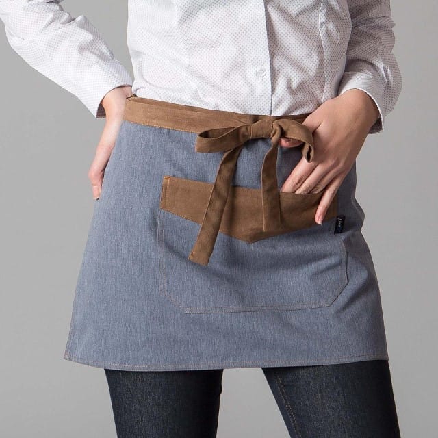 DELANTAL SIN PETO CORTO COMBINADO ANTELINA 35X57 CM (149100)