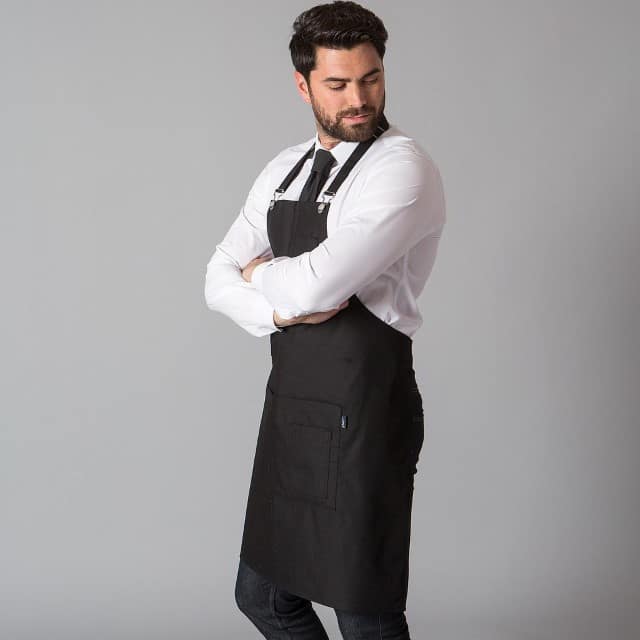 DELANTAL CON PETO SATINADO 80X68 CM (156300)