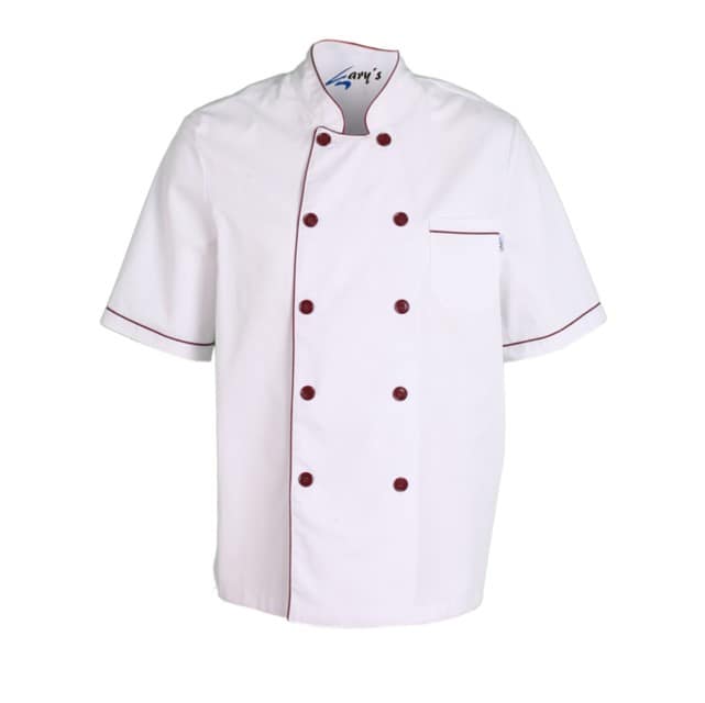 CHAQUETA COCINA UNISEX M/C BLANCA VIVO COLOR (914000) - Imagen 6